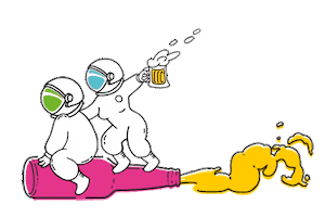 Casco Cervanauta Astronauta Fiestacervezagc Fiestacerveza Sticker