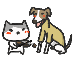 Violin Greyhound Sticker by yomoyeah