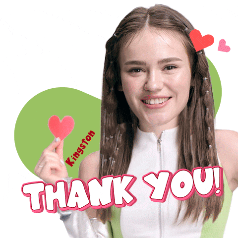 Thanks Love GIF by Kingston Technology