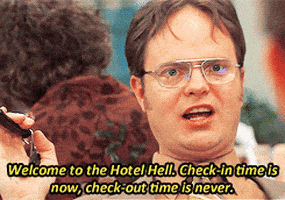 Image result for welcome to hotel hell gif