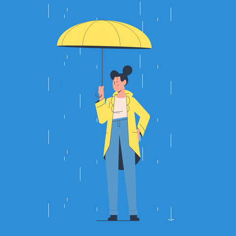 rainy day umbrella GIF