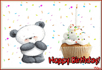 Happy Birthday My Friend Cute Bear GIF