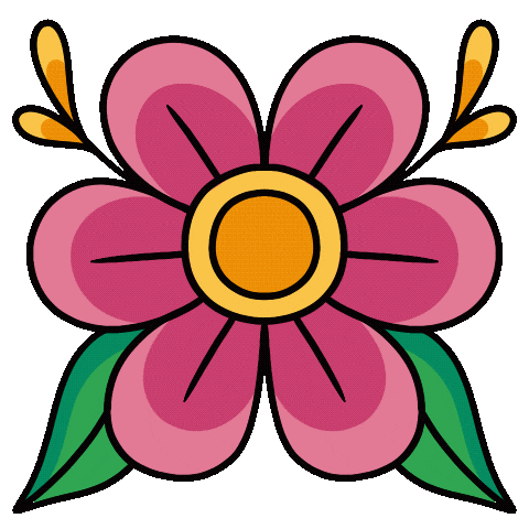 Pink Flower Sticker