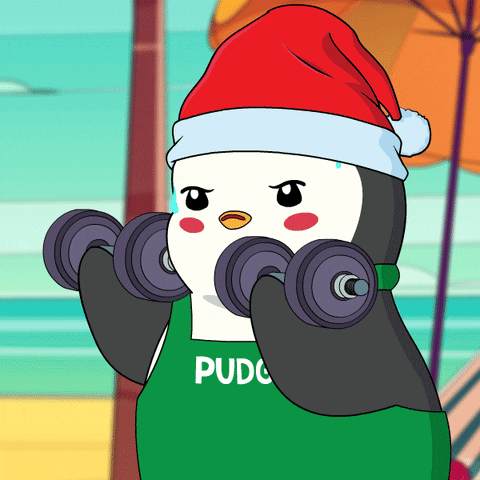 Work Out Fitness GIF by Pudgy Penguins