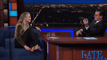 jennifer lawrence shoes off GIF by The Late Show With Stephen Colbert