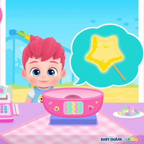 Cotton Candy Snack Time GIF by SKIDOS