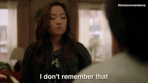Cbc I Dont Remember That Gif By Kim S Convenience Find Share On Giphy