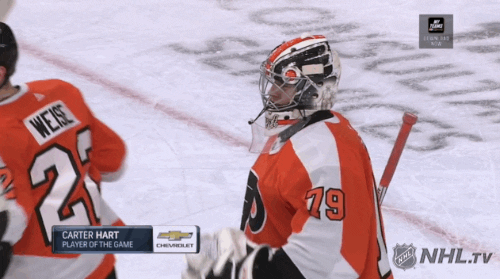 Philadelphia Flyers Carter Hart GIF - Philadelphia Flyers Carter Hart Flyers  - Discover & Share GIFs