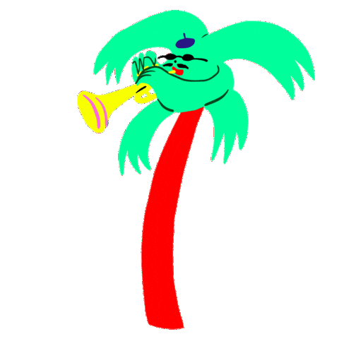Palm Tree Dancing Sticker by City of San José Office of Cultural Affairs