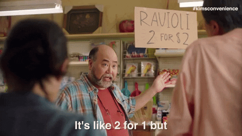 2 for 1 cbc GIF by Kim's Convenience