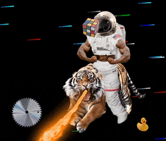 space tiger GIF by Trolli