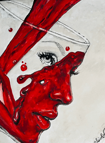 Red Wine Drinking GIF by Maryanne Chisholm - MCArtist