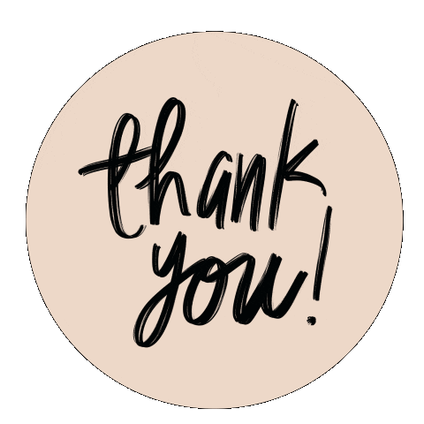 Thanks Thank You Sticker by Okoko Cosmétiques