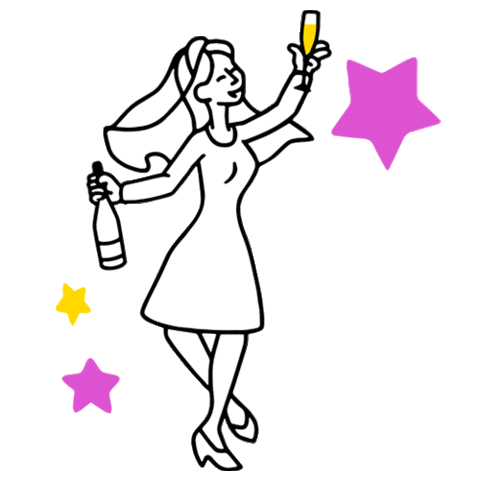 Wedding Bride Sticker by Mary Trufel