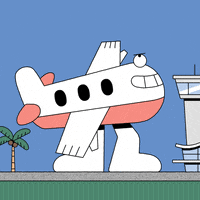 airplane stretching GIF by Dan Woodger
