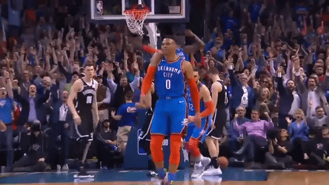 Happy Russell Westbrook GIF by ESPN - Find & Share on GIPHY