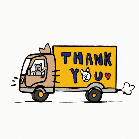 Cat Thanks GIF by Thank You Coffee