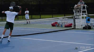 men's tennis wave GIF by GreenWave