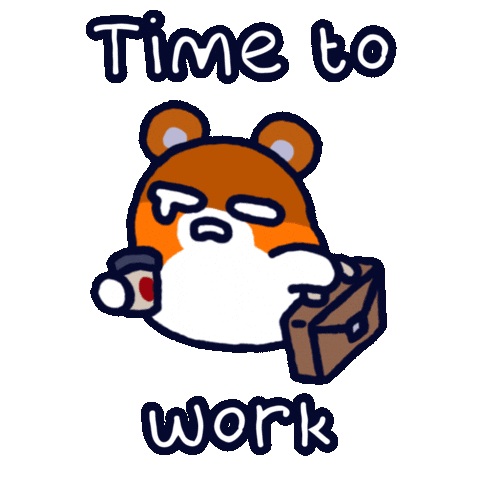 Tired Work Day Sticker