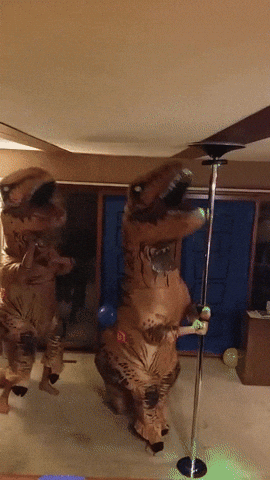 dinosaur dancing GIF