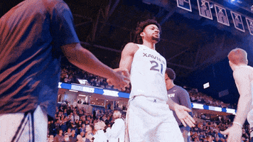 Happy Shake Hands GIF by Xavier Men's Basketball