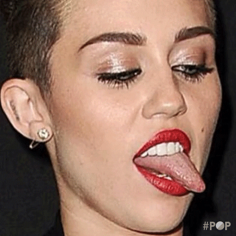 Miley Cyrus Tongue GIF by GoPop