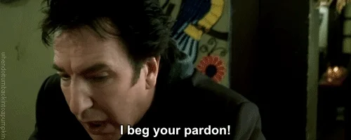 Alan Rickman I Beg Your Pardon GIF