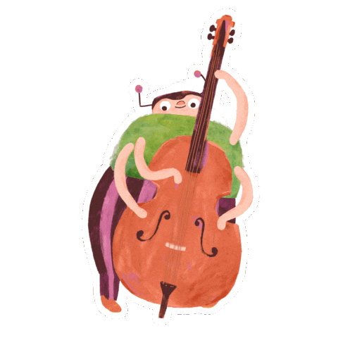 Bass Musician Sticker by pomelody