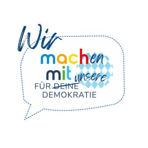 Bayern Demokratie Sticker by bayerisches_sozialministerium