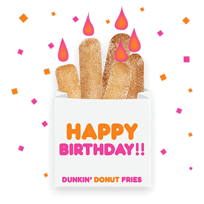 Happy Birthday Donuts Sticker by Dunkin’