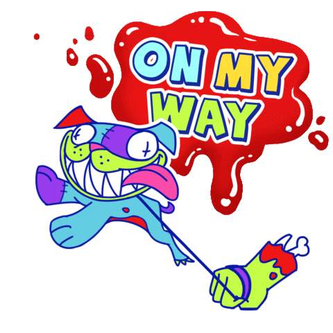 Running Late On My Way Sticker by ixel yav