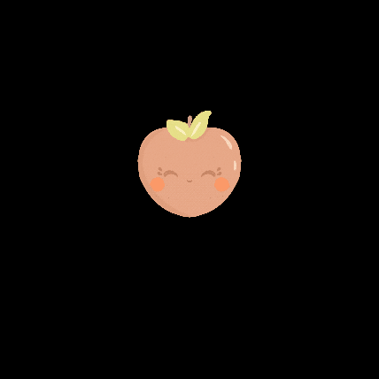 EmKayArt peachy just peachy peach art GIF