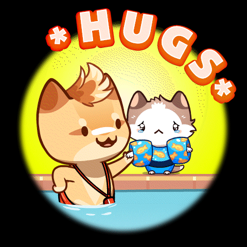 Cats Hug GIF by Mino Games