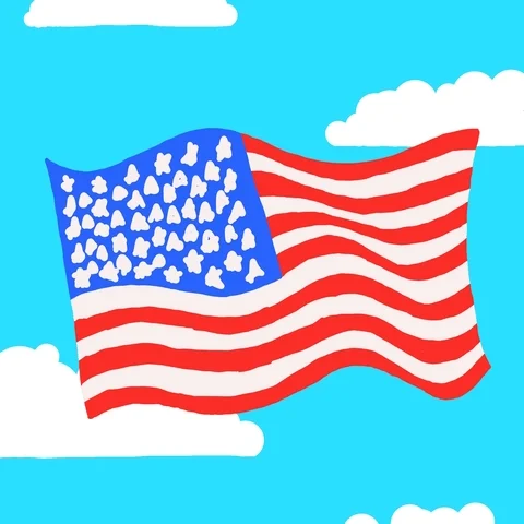 Waving United GIF by Derek Hunten