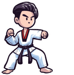 Martial Arts Punching Sticker by Taekwondo Camaleones