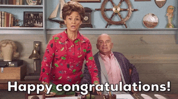 Amy Sedaris Congratulations GIF by truTV's At Home with Amy Sedaris - Find & Share on GIPHY