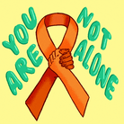 You are not alone orange ribbon