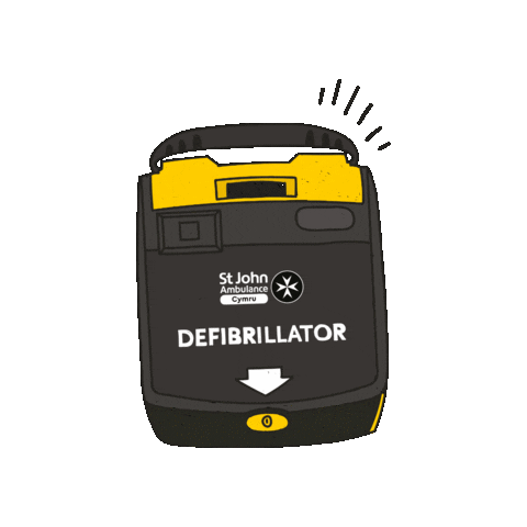 Defibrillator Sals Sticker by St John Ambulance Cymru