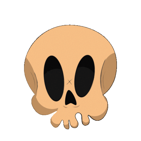 Skull Nucelar Sticker by brookskully
