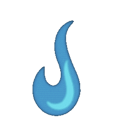 Fire Azul Sticker