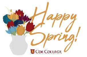 Happy Flowers Sticker by Coe College