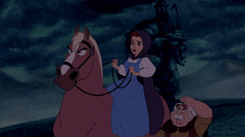 Beauty And The Beast Rain GIF by Disney Princess