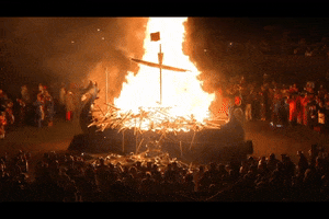 Lights Up Fire Festival GIF by Storyful
