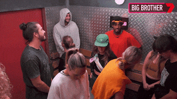 Scared Lift GIF by Big Brother Australia