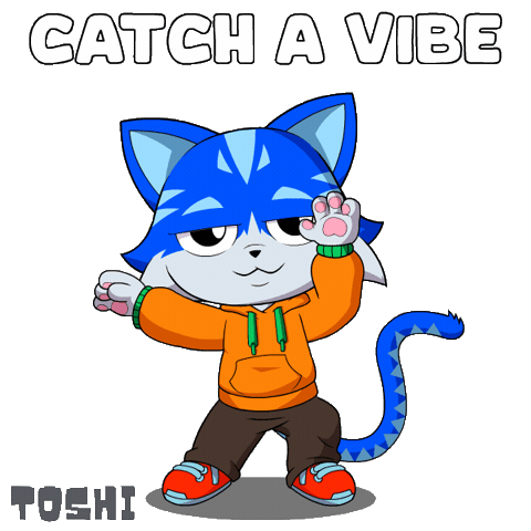 Happy Good Vibes Sticker by Toshithecat