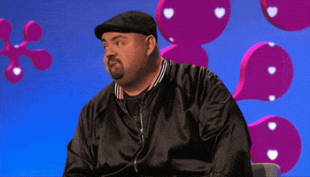 Reality TV gif. Gabriel Iglesias on The Celebrity Dating Game points to his chest and says, “Me too. Me too.”