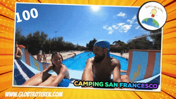 Globtroterek fun pool camping wakacje GIF