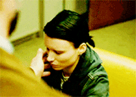 kneeling the girl with the dragon tattoo GIF