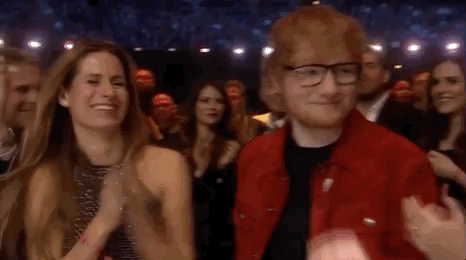 high five ed sheeran GIF by BRIT Awards