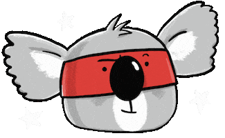 Superhero Koala Sticker